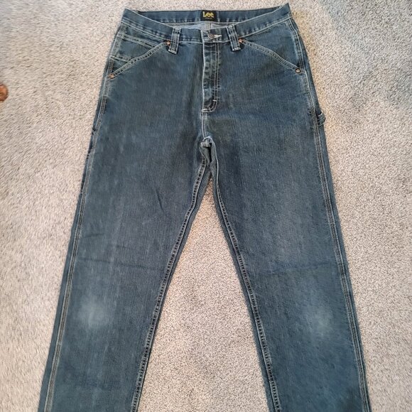 Men's Lee Carpenter Style Blue Jeans 33 X 34 - Picture 1 of 9